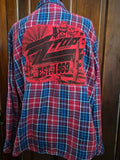 Vintage ZZTop upcycled flannel top