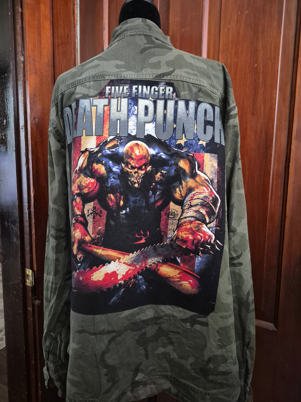 5 Finger Death Punch camouflage army style jacket