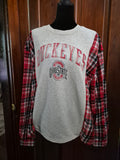 Ohio State Buckeyes upcycled pullover top one of a kind